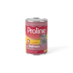 Proline Adult Cat Food Canned – SALMON Chunks in Gravy 0.4kg
