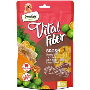 Vital Fiber Brush Honey, Fennel Seed & Kumquat Treats, Small – 7cm x 8pcs (80g)