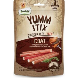 Yumm Stix Chewable, Chicken with Liver – Coat (50g)