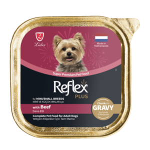 REFLEX PLUS DOG ALUTRAY MINI SMALL BREED BEEF IN GRAVY