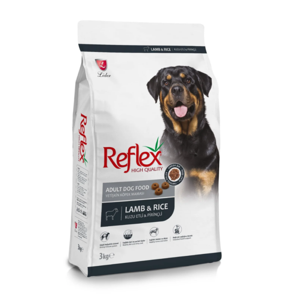 Reflex Premium Adult Dog Food – Lamb & Rice 3kg