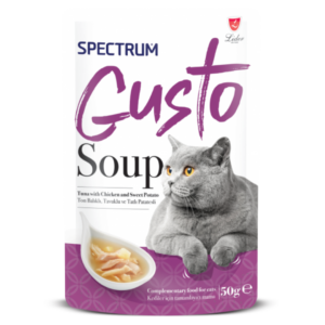 SPECTRUM GUSTO SOUP FOR CAT WITH TUNA, CHICKEN AND SWEET POTATO 50GR