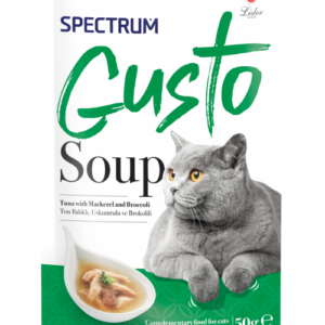 SPECTRUM GUSTO SOUP FOR CAT WITH TUNA MACKEREL AND BROCCOLI 50GR