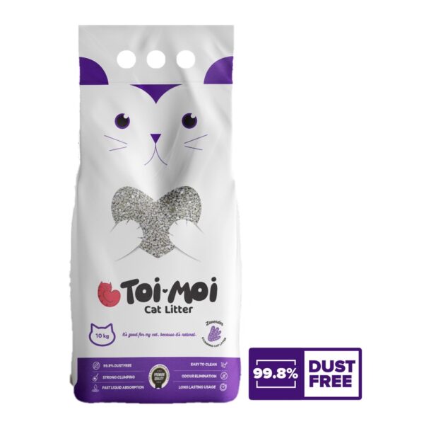 TOI MOI FLORA LAVENDER SCENTED CLUMPING CAT LITTER - 10L