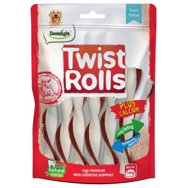Beef Flavour Twist Rolls, Medium – 12.5cm (100g)