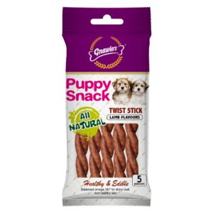 Puppy Snack Twist Stick – Lamb Flavour, 5pcs (80g)