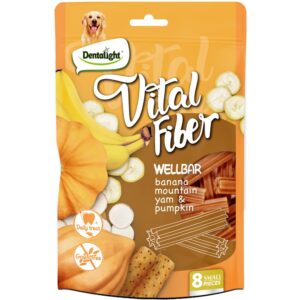 Vital Fiber Wellbar Banana, Mountain Yam & Pumpkin Treats, Small – 7.5cm x 8pcs (80g)