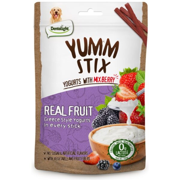 Yumm Stix Wet & Soft, Yoghurts with Mix Berry (70g)