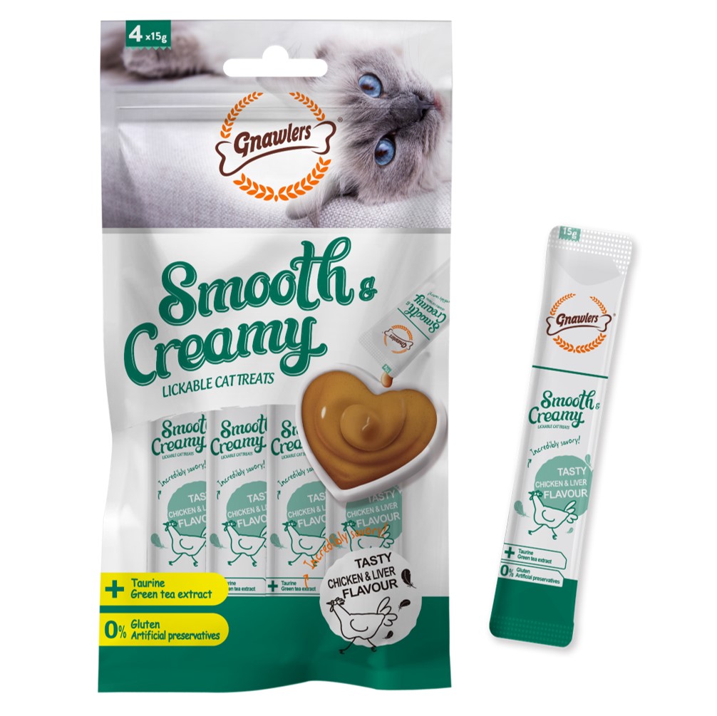 Smooth & Creamy Cat Treats, Chicken & Liver – 4pcsx15g (60g)
