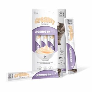 M-PETS Creamy Cat Treat Ageing 6+ – Duck, Tuna & Salmon (4pcs X 15g) 60g
