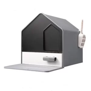 Enclosed Cat Litter- Grey