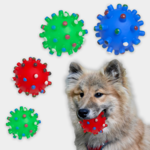 Red Squeaky Dog Chew Ball