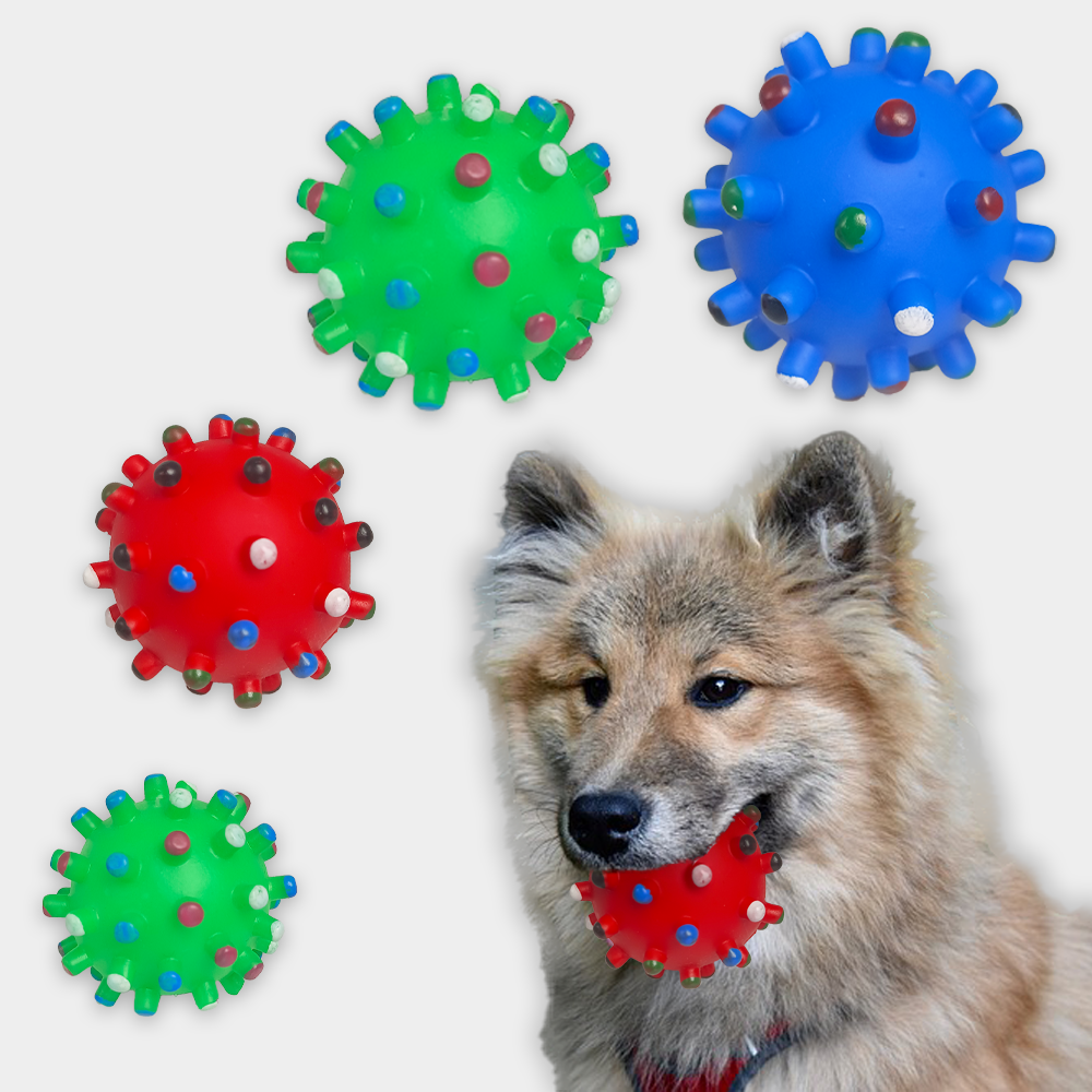 Red Squeaky Dog Chew Ball