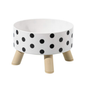 Elevated Dotted Pet Bowl