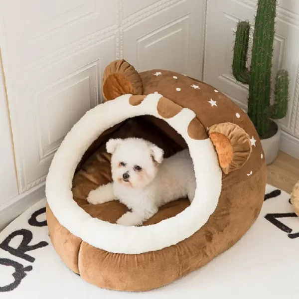 Plush Nook Pet Bed - Image 2