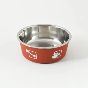 Large Steel Pet Bowl - Red