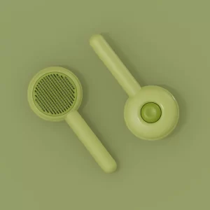 Self-Cleaning Pet Brush - Green