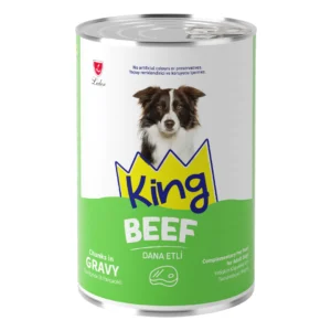 KING CANNED DOG FOOD BEEF CHUNKS IN GRAVY – 400GR