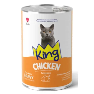 KING CANNED CAT FOOD CHICKEN CHUNKS IN GRAVY – 400GR