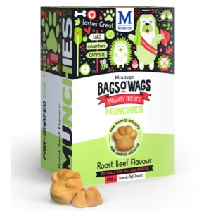 Montego Bags O’ Wags Dog Treats – Munchies Beef 350g