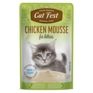 CAT FEST Cat Pouches Chicken Mousse for Kittens - 70Gr