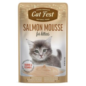 CAT FEST Cat Pouches Salmon Mousse for Kittens - 70Gr