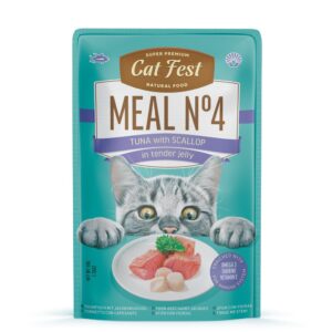 CAT FEST Pouches Red Tuna with Scallop in tender jelly - 50Gr