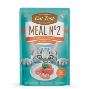 CAT FEST Pouches Red Tuna with Shrimp in tender jelly - 50Gr