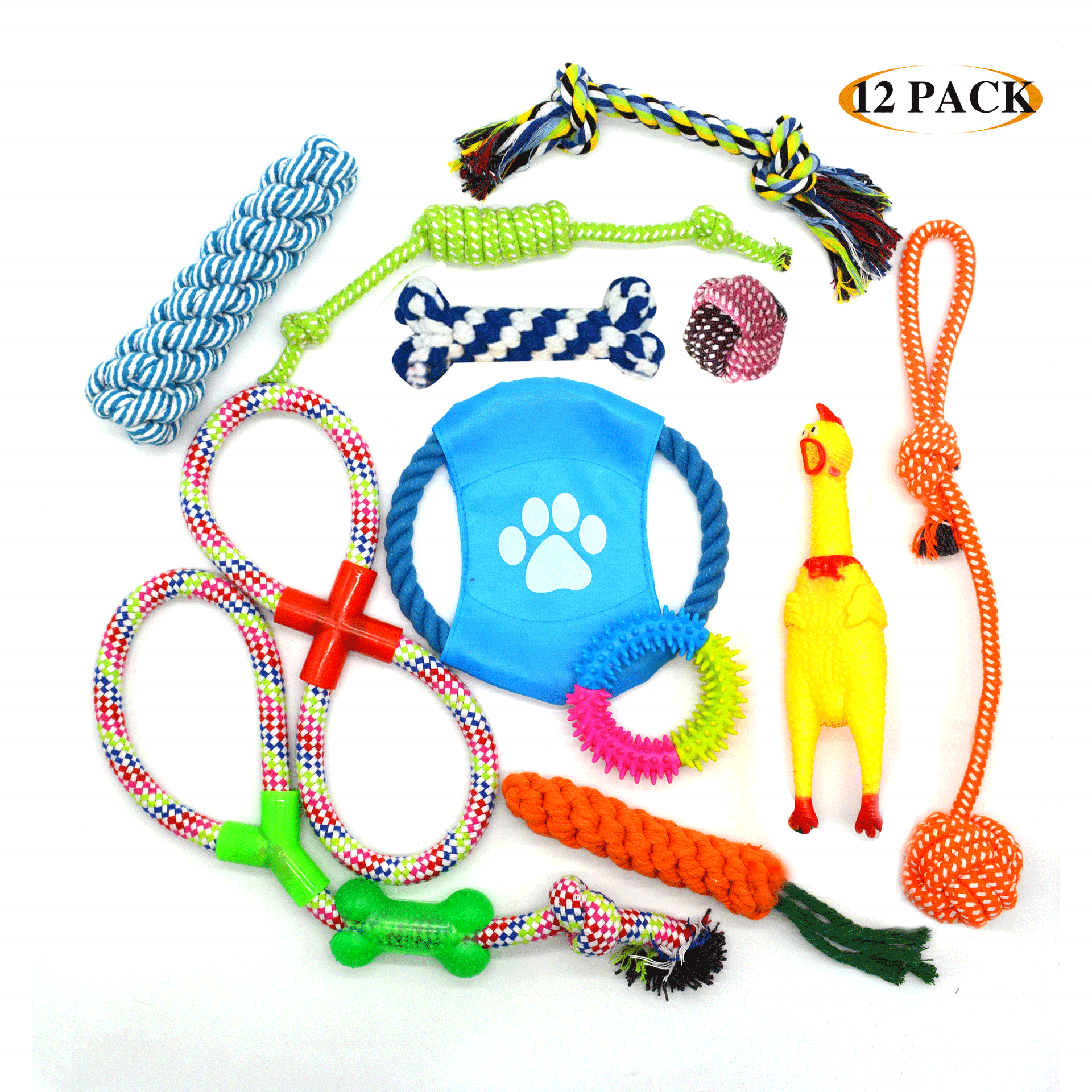 12-Piece Interactive Dog Toy Set