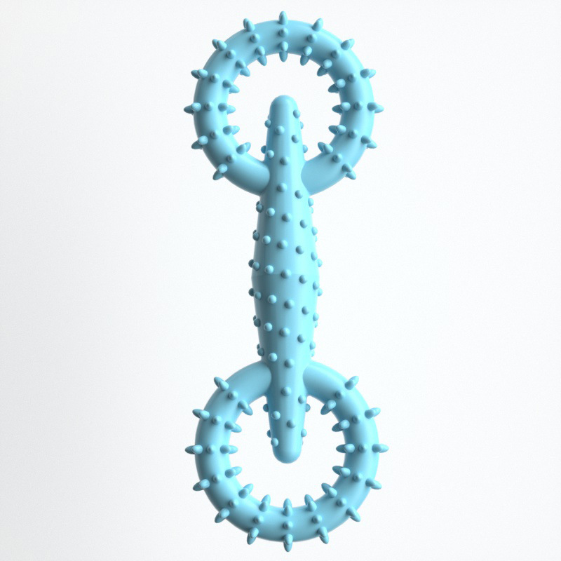 Durable Rubber Dog Chew Toy Ring - Image 2