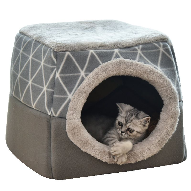 Cozy Covered Cat Bed House