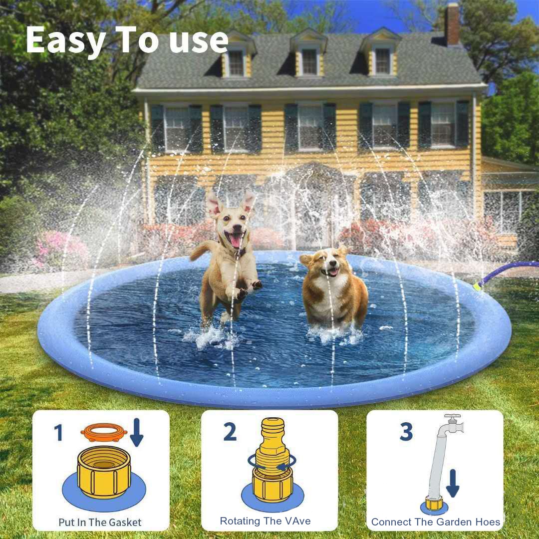 Dog Splash Sprinkler Pool - Image 2