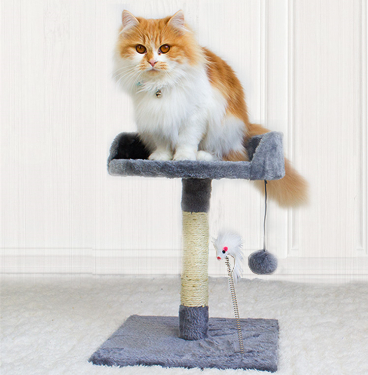 Cat Scratching Post Tower with Plush Perch - Image 3
