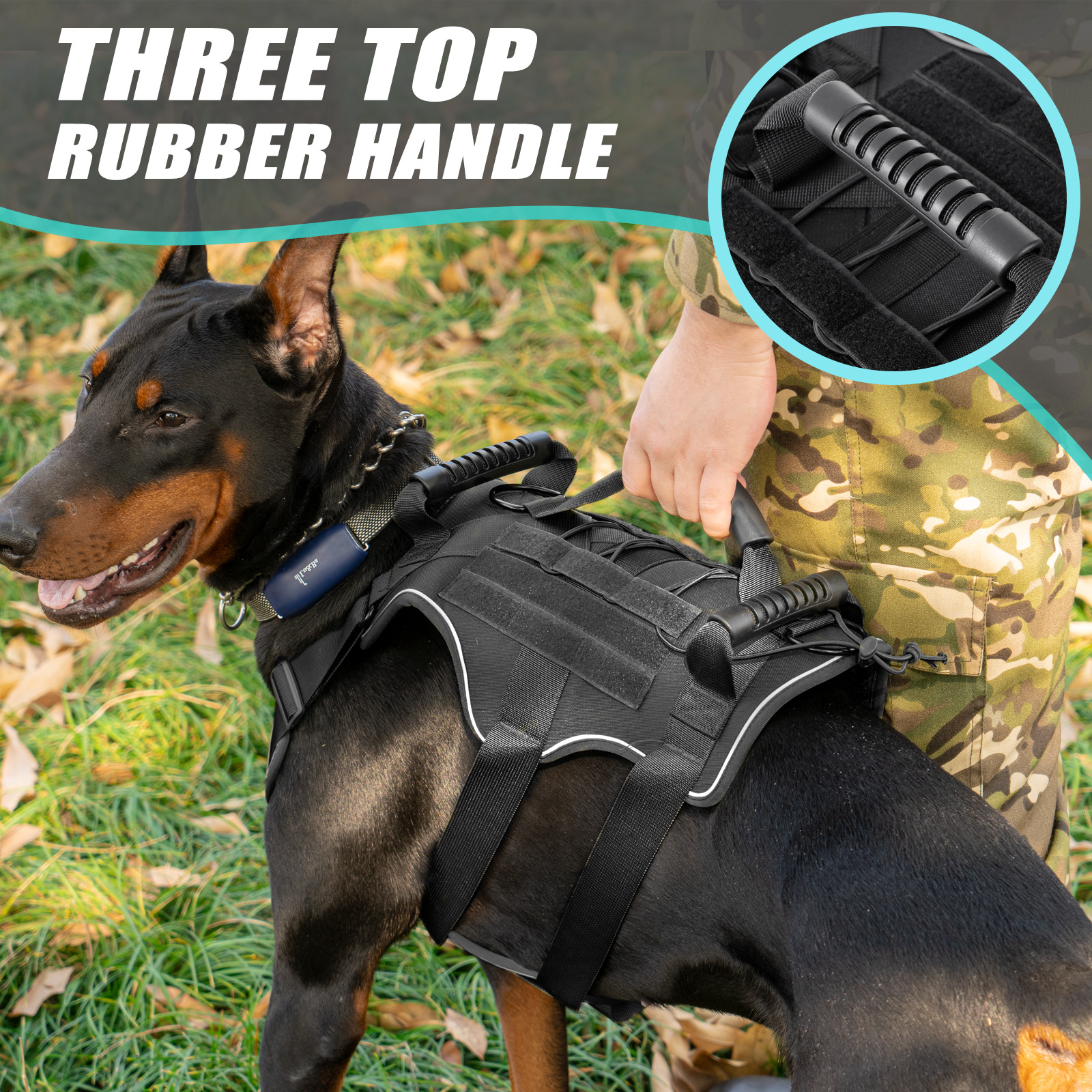 Tactical No-Pull Dog Harness with Handle - Image 2