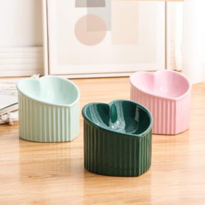 Heart-Shaped Ceramic Pet Bowl