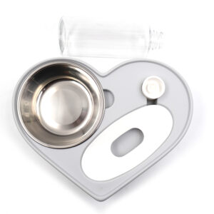 Heart-Shaped Pet Feeder