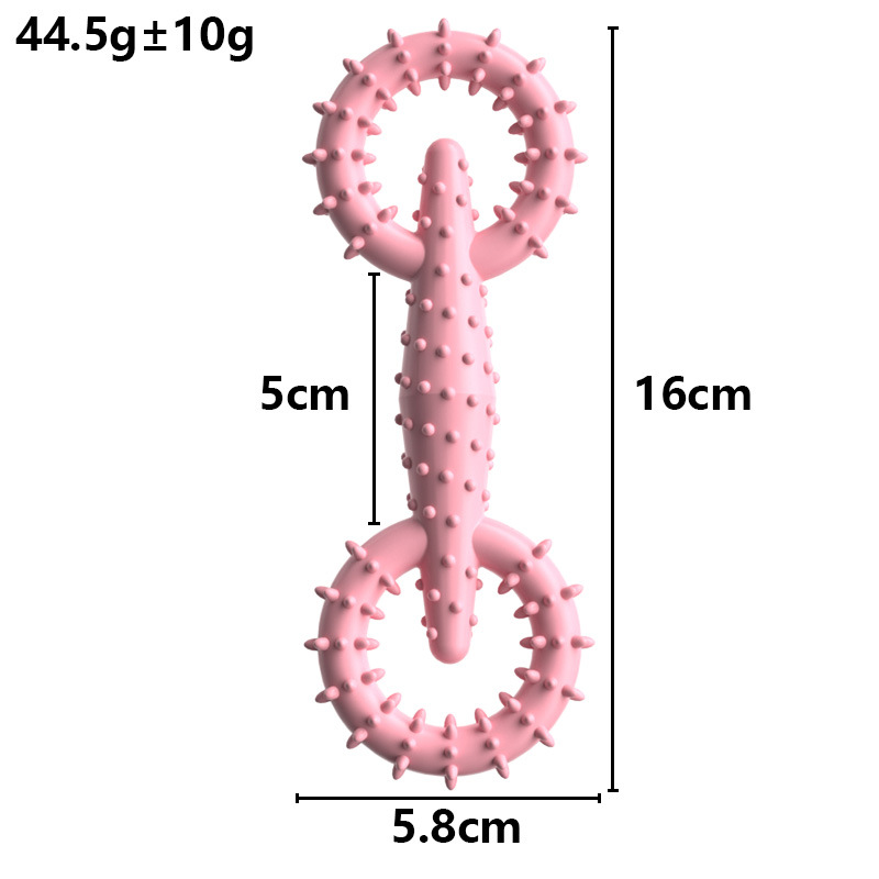 Durable Rubber Dog Chew Toy Ring - Image 3