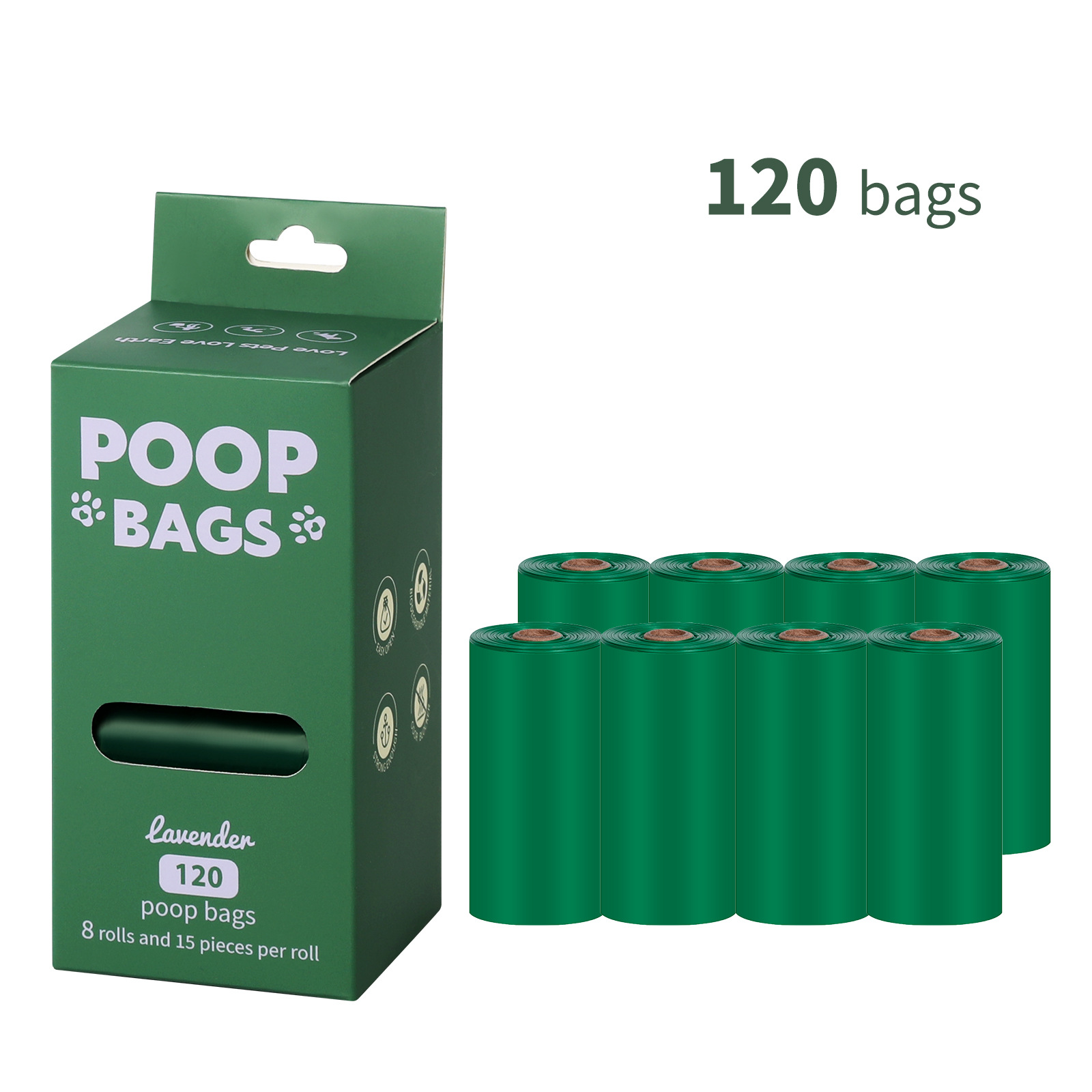 Lavender Scented Dog Poop Bags