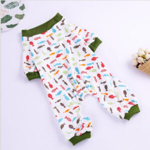Fish Print Dog Pajamas