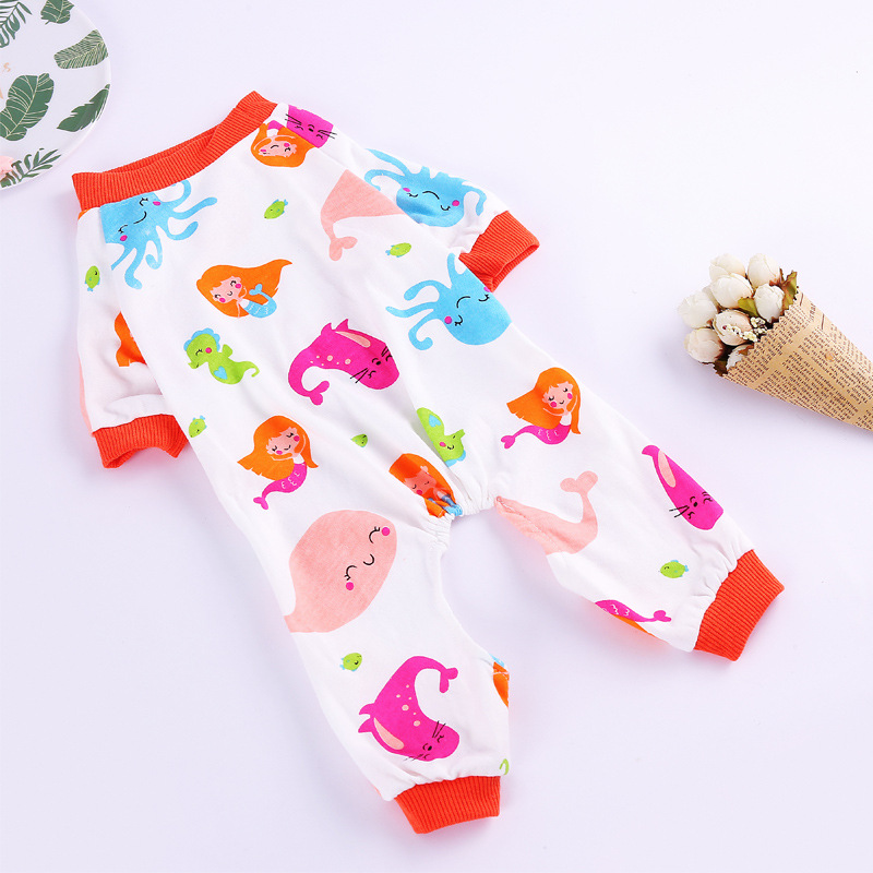 Mermaid Print Dog Pajamas