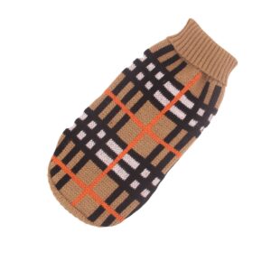 Classic Plaid Knit Dog Sweater