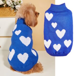 Heart Print Knit Pet Sweater