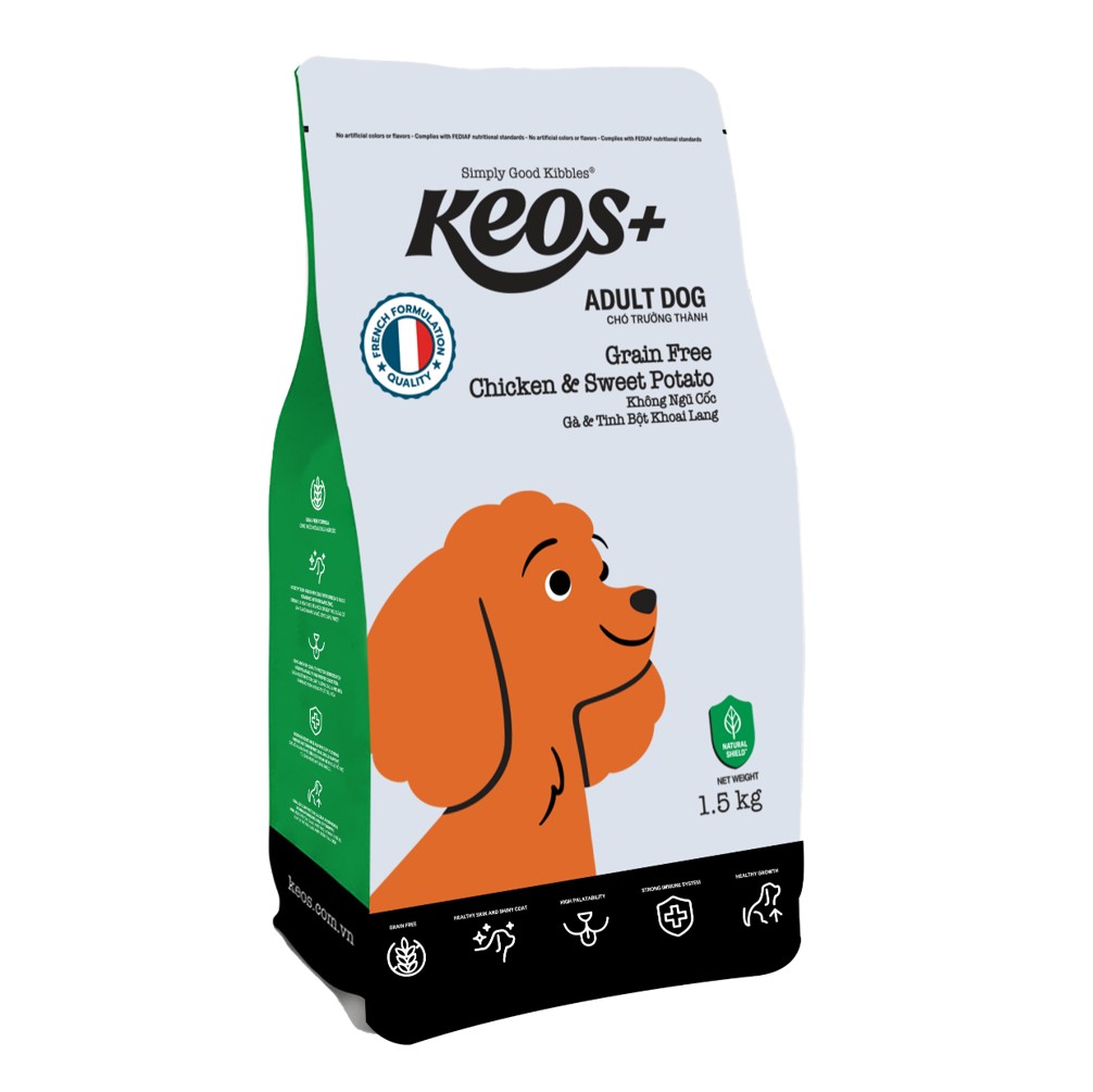 KEOS+ Adult Dog Grain Free - Chicken & Sweet Potato 1.5Kg