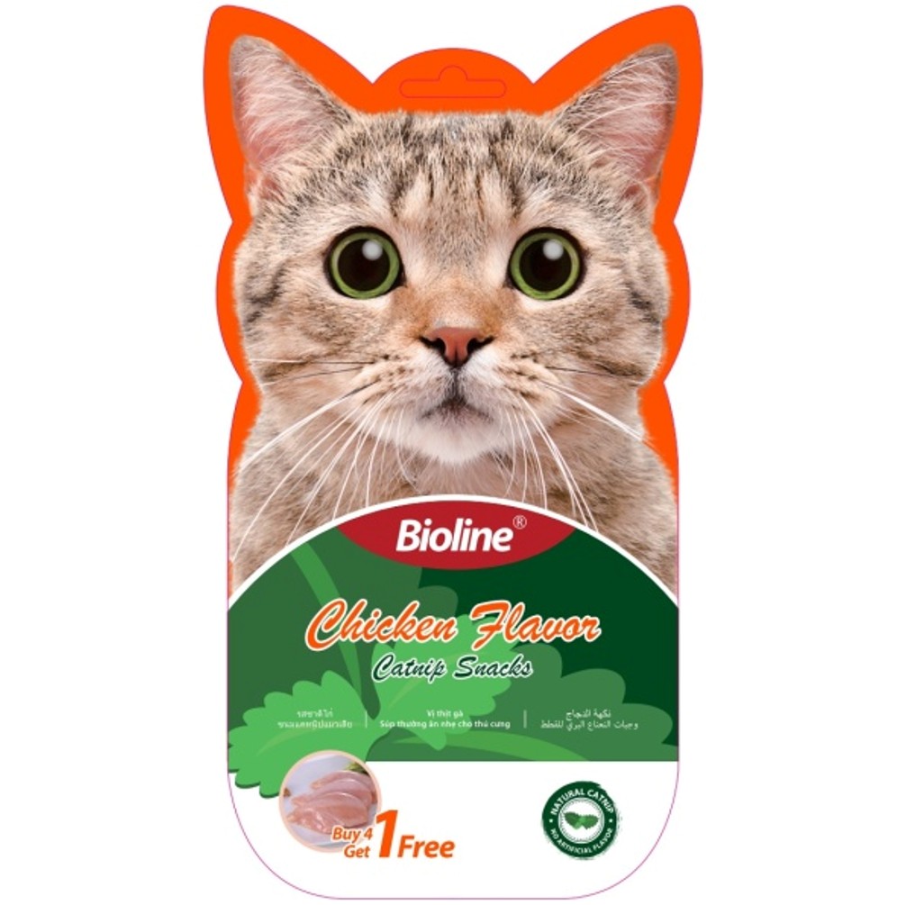 BIOLINE Catnip Snacks - 15Gr x 5pcs