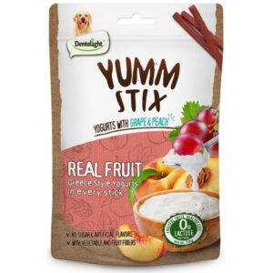Dentalight Yumm Stix Wet & Soft - Yoghurts with Grape & Peach 70Gr