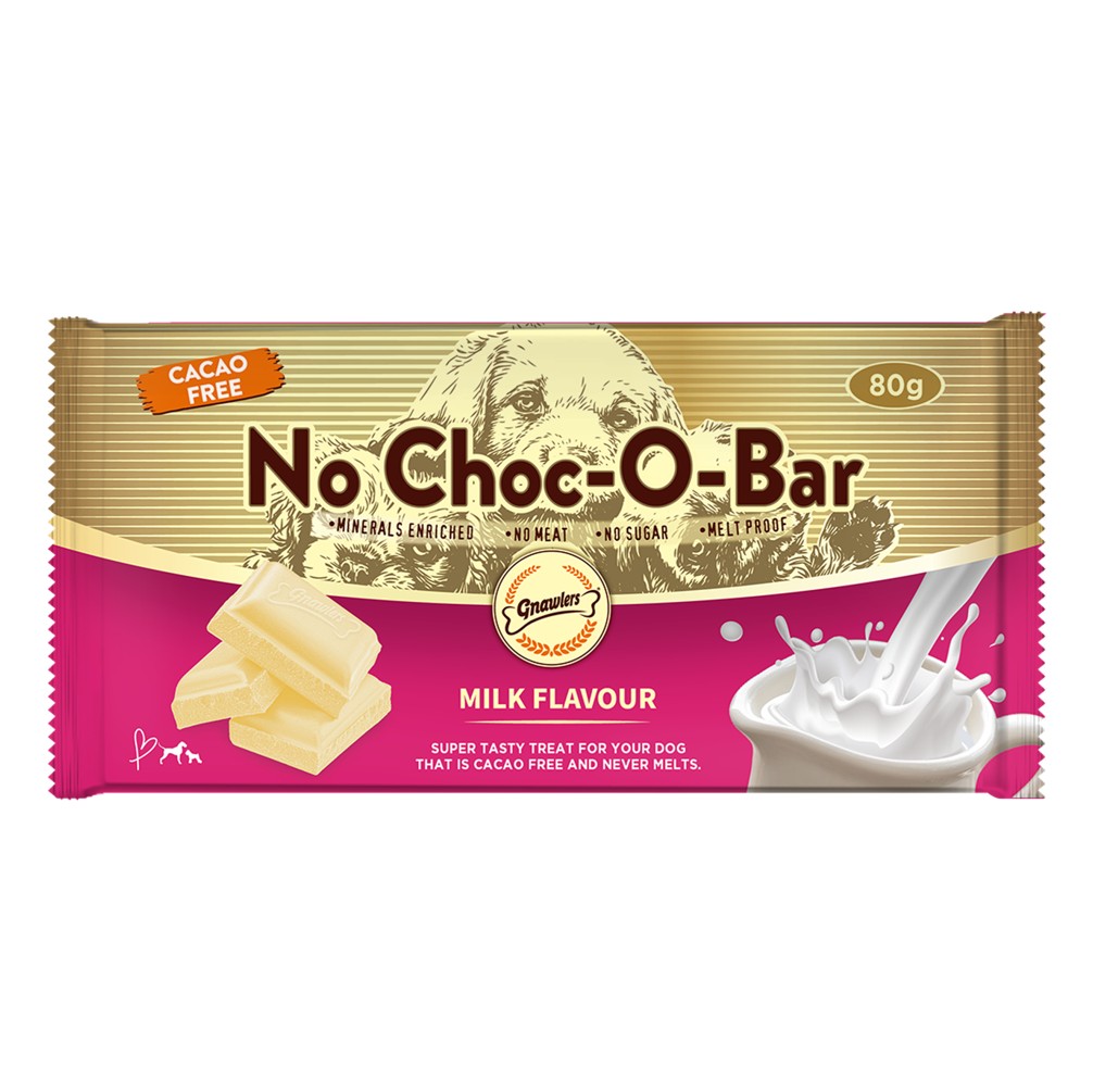 Gnawlers No Choc-O-Bar (Milk Flavour) 80Gr