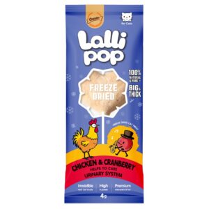 Gnawlers Freeze Dried Lollipop Cat Treat - Chicken & Cranberry 4g