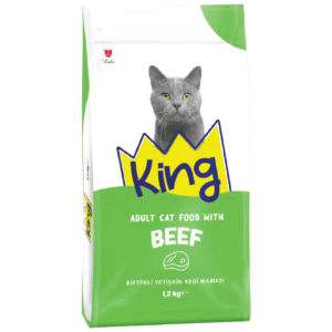 King Adult Cat Food Beef 1.2kg