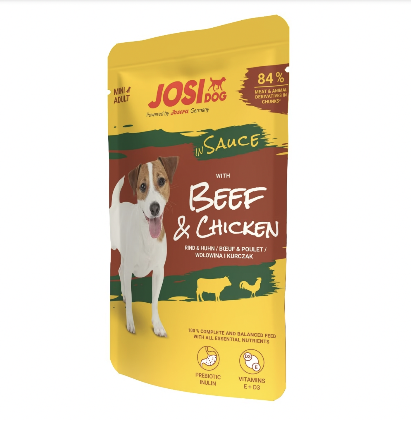 JosiDog Wet Food Beef & Chicken in Sauce 100g
