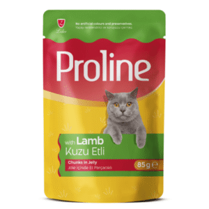 Proline Adult Cat Food Pouch – Lamb Chunks in Jelly 85g